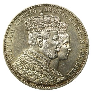 Niemcy, Prusy, Wilhelm i Augusta, talar koronacyjny 1861 A, Berlin, UNC (253)