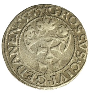 Sigismund I the Old, Grosz 1537, Gdansk. A rare vintage (264)
