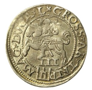 Sigismund II Augustus, Trojak 1562, Vilnius. Great disc (267)