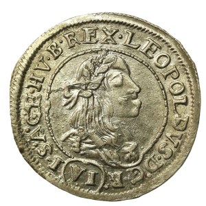Austria, Leopold I, 6 krajcarów 1667, Krzemnica. Rzadka (270)