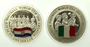 Cook Islands, $1 set 2001-2002, Mundial. 2 pieces total. (272)