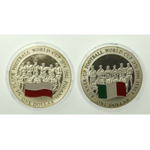 Wyspy Cooka, zestaw 1 dolar 2002, Mundial. Razem 2 szt. (273)