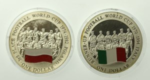 Cook Islands, $1 set 2002, Mundial. 2 pieces total. (273)