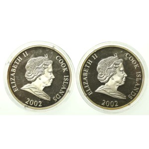 Wyspy Cooka, zestaw 1 dolar 2002, Mundial. Razem 2 szt. (275)