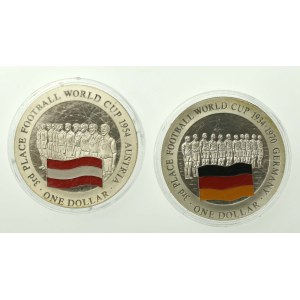 Wyspy Cooka, zestaw 1 dolar 2002, Mundial. Razem 2 szt. (275)