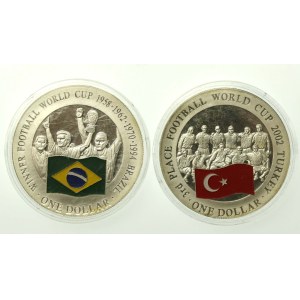 Wyspy Cooka, zestaw 1 dolar 2001-2002, Mundial. Razem 2 szt. (276)