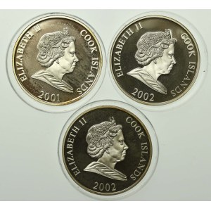 Wyspy Cooka, zestaw 1 dolar 2001-2002, Mundial. Razem 3 szt. (278)