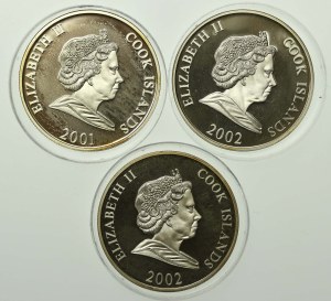 Wyspy Cooka, zestaw 1 dolar 2001-2002, Mundial. Razem 3 szt. (278)