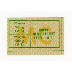 Karta zaopatrzeniowa, kwiecień 1984 - M-C (1144)