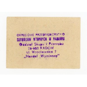 Talon makulaturowy, woj. radomskie 100 złotych - niska czcionka. Rzadsze (1145)