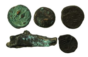 Greece, Olbia, 4th century BC. Set of 5 pcs. (185)