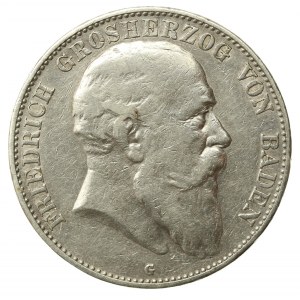 Niemcy, Badenia, 5 marek 1907 (201)