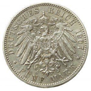 Niemcy, Badenia, 5 marek 1907 (201)