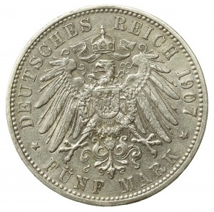 Germany, Baden, 5 marks 1907 (201)