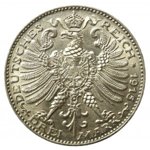 Niemcy, Saksonia-Weimar-Eisenach, 3 marki 1915, 100 lecie księstwa, Berlin (203)