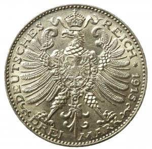 Germany, Saxony-Weimar-Eisenach, 3 marks 1915, 100th anniversary of the duchy, Berlin (203)