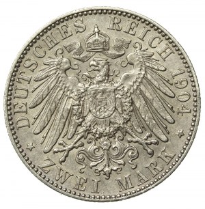Germany, Saxony, 2 marks 1904 (208)