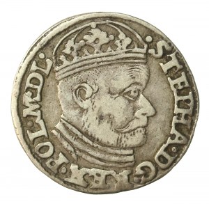 Stefan Batory, Trojak 1585, Olkusz, G-H on reverse (239)