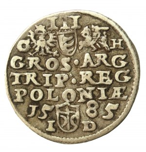 Stefan Batory, Trojak 1585, Olkusz, G-H on reverse (239)