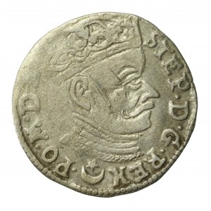 Stefan Batory, Trojak 1581, Wilno, herb Leliwa (244)