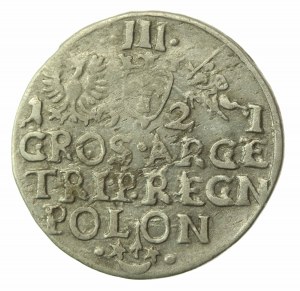 Sigismund III Vasa, Trojak 1621, Krakow - POLON. Rare (250)