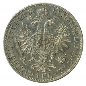 Austria, Franciszek Józef I, 1 Floren 1861 A, Wiedeń (262)