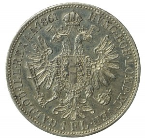 Austria, Franz Joseph I, 1 Floren 1861 A, Vienna (262)