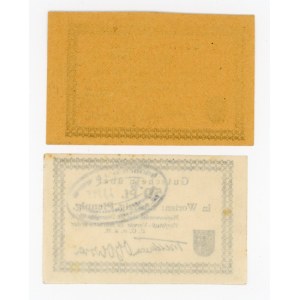 Kwidzyń/Marienwerder, Vorschus Verein, 10 i 50 fenigów, 1920. Zestaw 2 szt. (301)