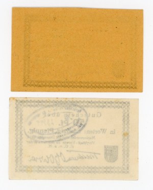 Kwidzyn/Marienwerder, Vorschus Verein, 10 and 50 fenigs, 1920. set of 2. (301)