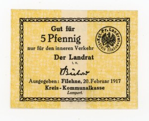 Wieleń/Filehne, Kreis, 5 fenig 1917. rarity (306)