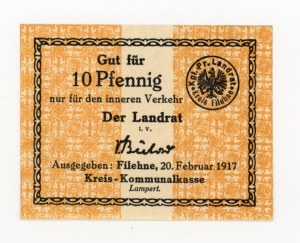 Wieleń/Filehne, Kreis, 10 fenig 1917. rarity (307)