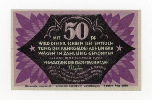 Breslau/Breslau, Strassenbahn, 50 fenig 1920 (308)