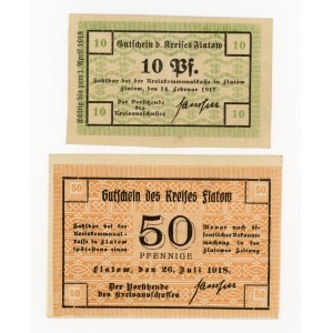Złotów/Flatow, Kreis, 10 i 50 fenigów 1917/1918 (309)