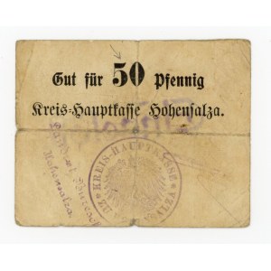 Inowrocław/Hohensalza 50 fenigów (1914). Cyfra 5 wysoka. Skasowany (322)