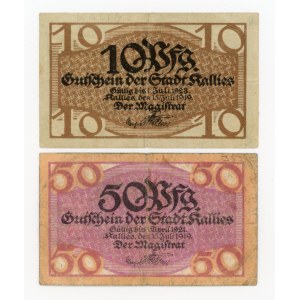 Kalisz Pomorski/Kallies, 10 fenigów 1918 i 50 fenigów 1919 (335)