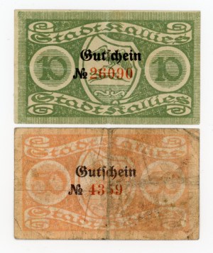 Kalisz Pomeranian/Kallies, 10 fenig 1918 and 50 fenig 1919 (335)