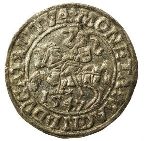 Sigismund II Augustus, Half-penny 1547, Vilnius - LI/LITVA (520)