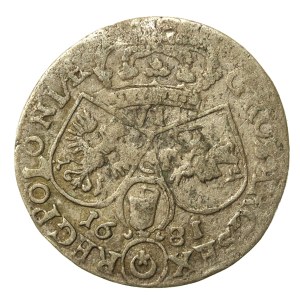 Jan III Sobieski, Szóstak 1681, Kraków - C między tarczami (532)