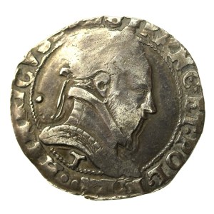 Henryk III Walezy, 1/2 Franka 1588-T, Nantes. Rzadki (533)