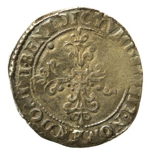 Henryk III Walezy, 1/2 Franka 1588-T, Nantes. Rzadki (533)