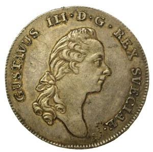 Sweden, Gustav III, thaler (riksdaler) 1776, Stockholm (543)