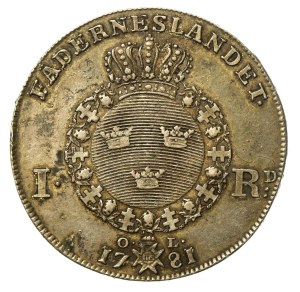 Sweden, Gustav III, thaler (riksdaler) 1776, Stockholm (543)