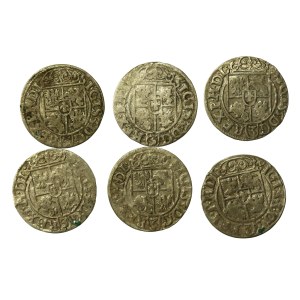 Zygmunt III Waza, zestaw półtoraków bydgoskich. Razem 6 sztuk (612)
