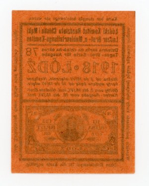 Łódź, disposable food card for bread 1918 - 78 (339)