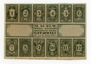 Warsaw, food card for bread 1921 - 127 (342)