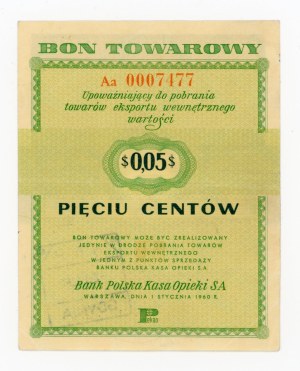 Pewex, 5 cents 1960 Aa - no clause (371)