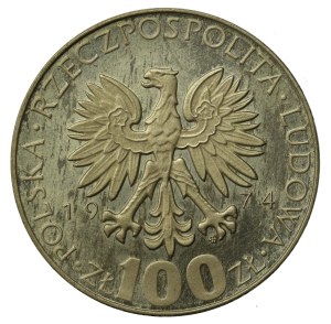 People's Republic of Poland, 100 gold 1974, Maria Skłodowska-Curie (802)