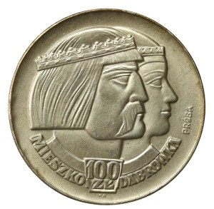 People's Republic of Poland, 100 gold 1966, Mieszko and Dabrowa, Sample (804)