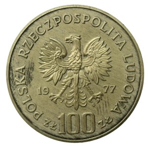 People's Republic of Poland, 100 gold 1977, Wladyslaw Reymont (810)