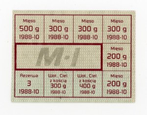 Supply card, October 1988 - M-I (405)